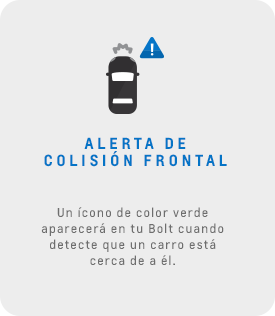 El nuevo vehículo eléctrico Chevrolet Bolt EUV cuenta con alerta de colisión frontal