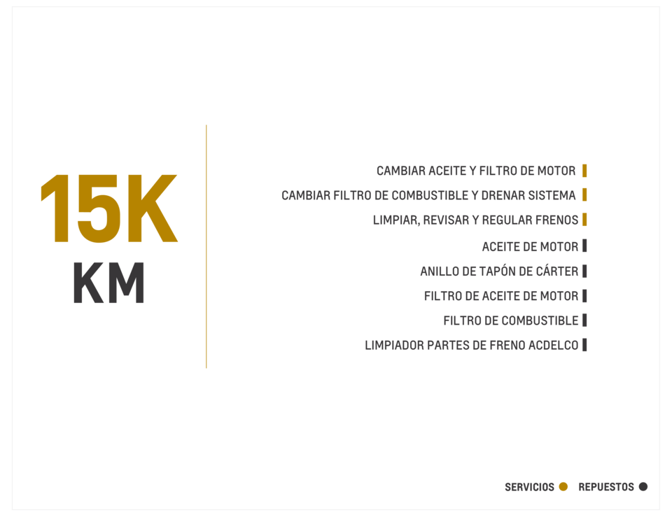 Chevrolet posventa mantenimiento Dmax 15k